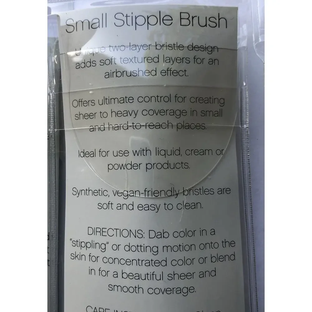 Elf Makeup Brushes Black Fan Stipple Powder Synthetic Vegan Friendly Lot of Four